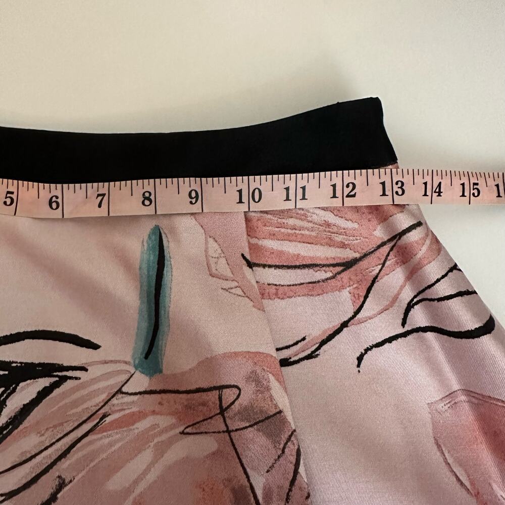 LK Bennett Women's Sarvi Rose Pink Printed Skirt Pockets Size 4 Valentine's Day - Picture 9 of 12